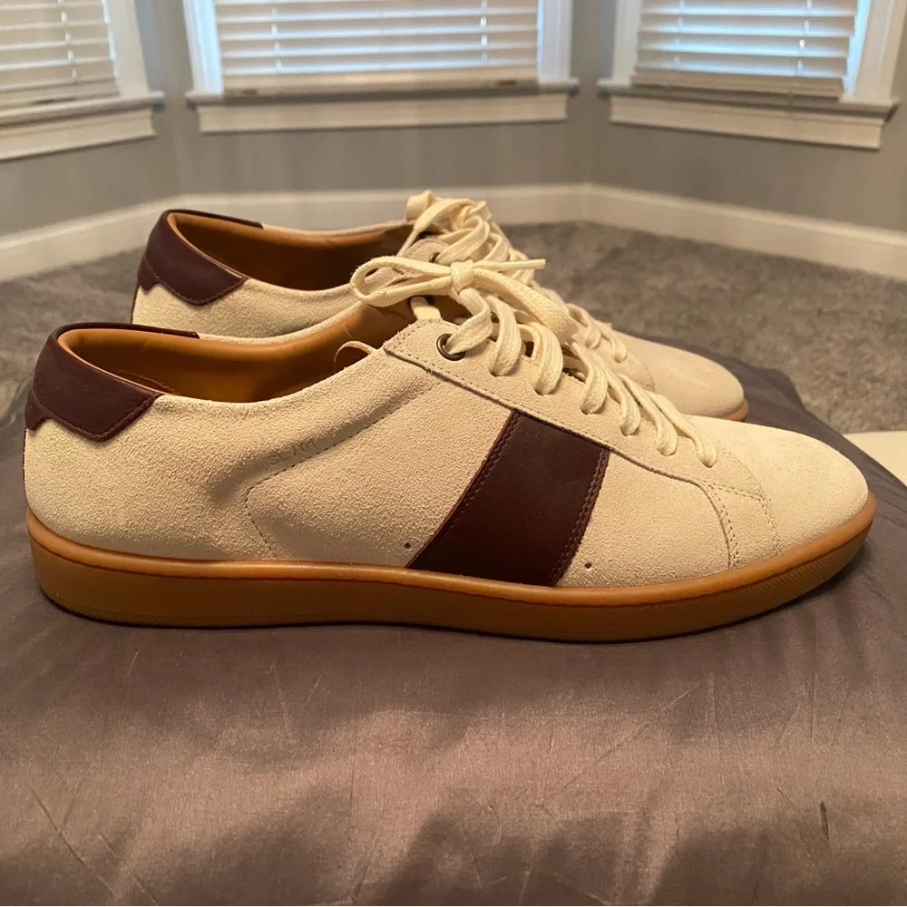 Saint Laurent Cream and Brown Sneakers - Picture 4 of 6